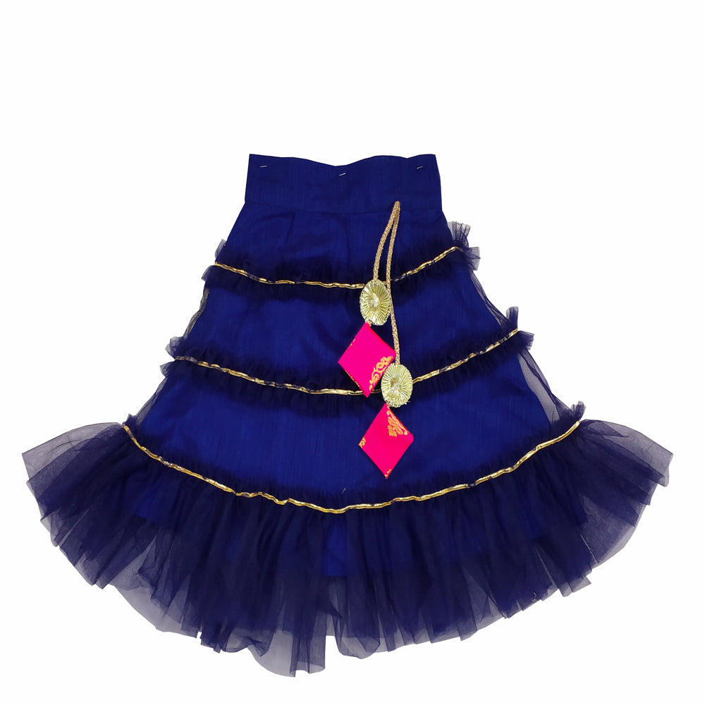 Girls Frill Lehenga Choli and Dupatta Set Party Wear