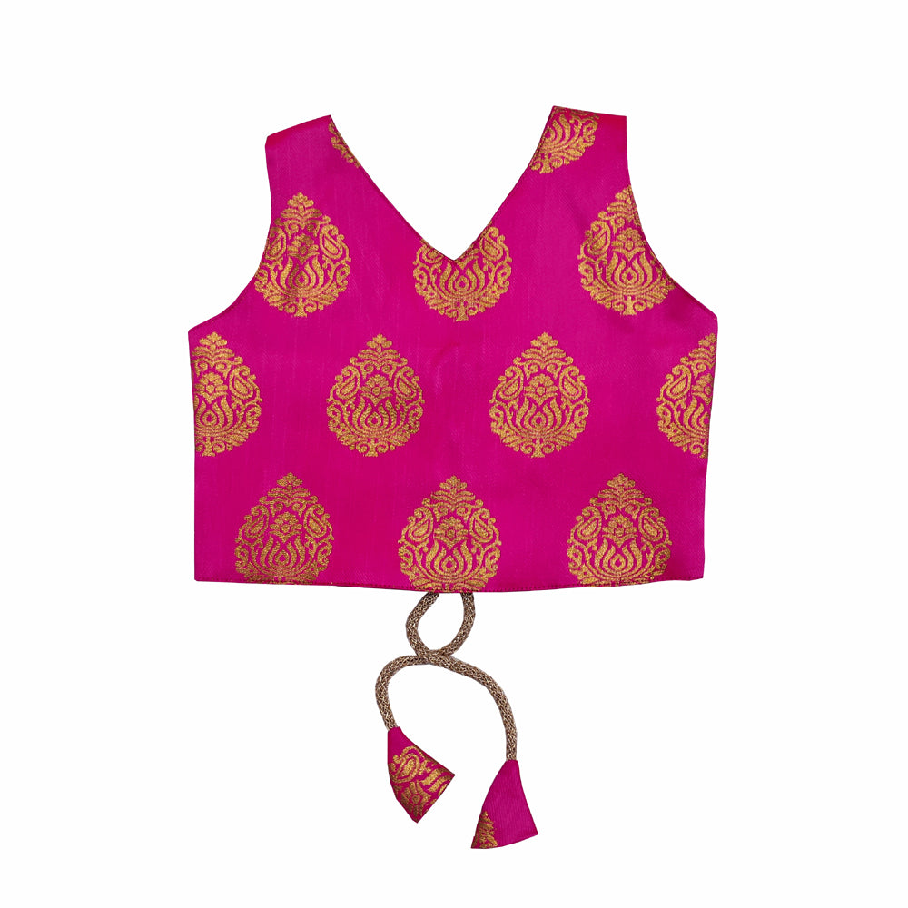 Girls Frill Lehenga Choli and Dupatta Set Party Wear