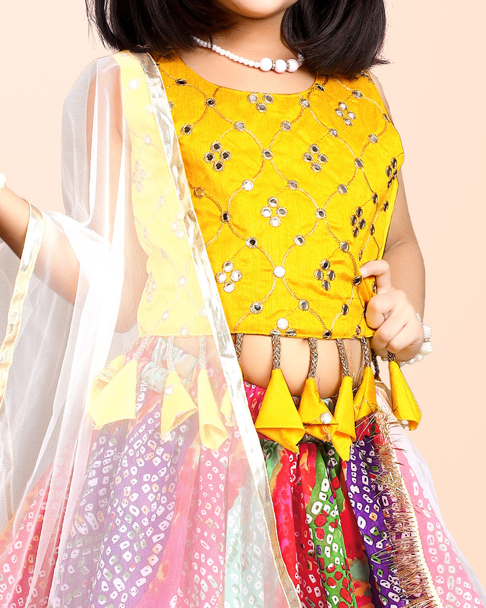 Girls Ethnic Wear Printed Lehenga, Choli and Dupatta Set