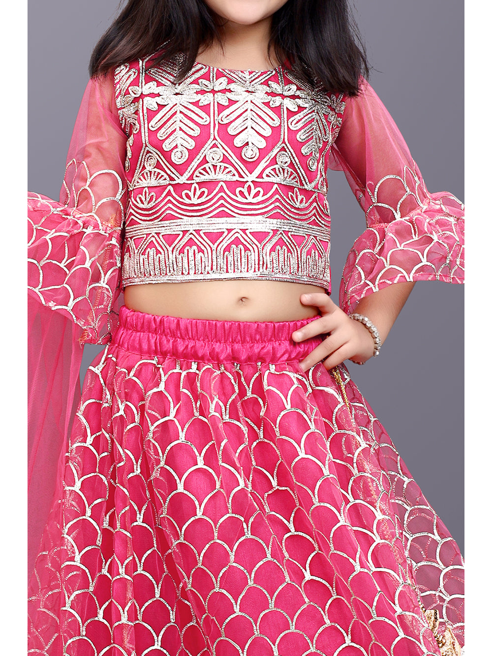 Party Wear Embroidered Lehenga Choli and Dupatta Set