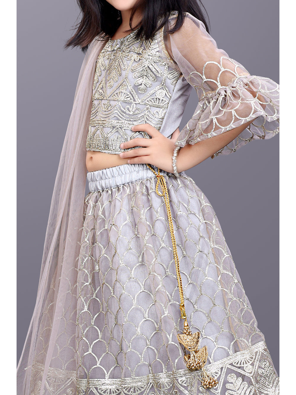 Party Wear Embroidered Lehenga Choli and Dupatta Set