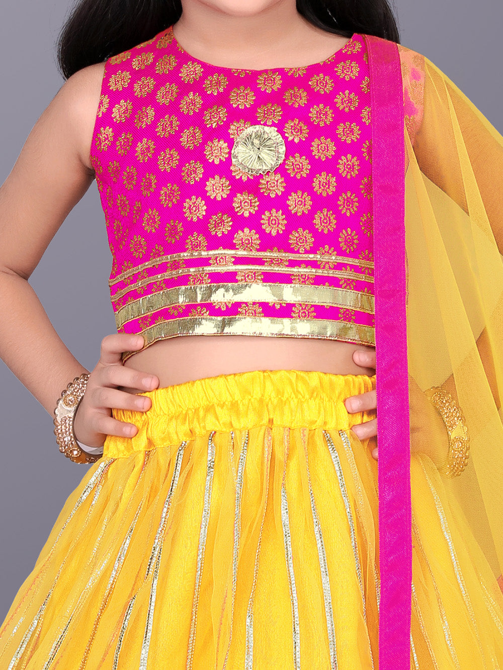 Girls Ethnic Wear Lehenga, Choli and Dupatta Set