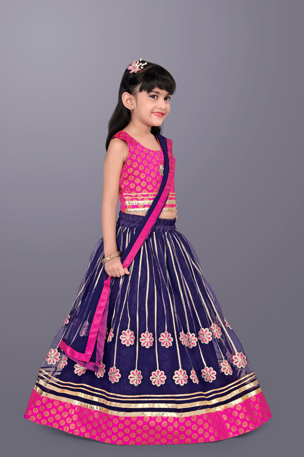 Girls Ethnic Wear Lehenga, Choli and Dupatta Set