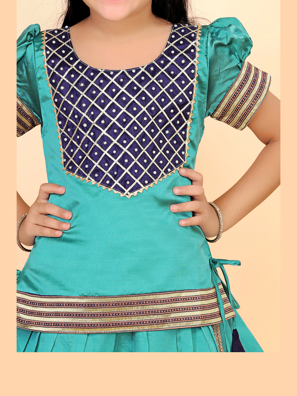 Baby Girls Ethnic Wear Printed Lehenga Set