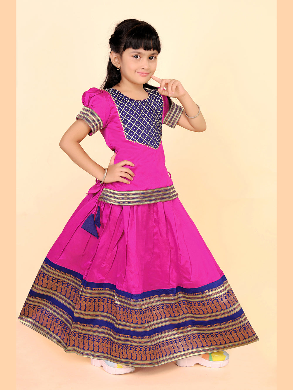 Baby Girls Ethnic Wear Printed Lehenga Set
