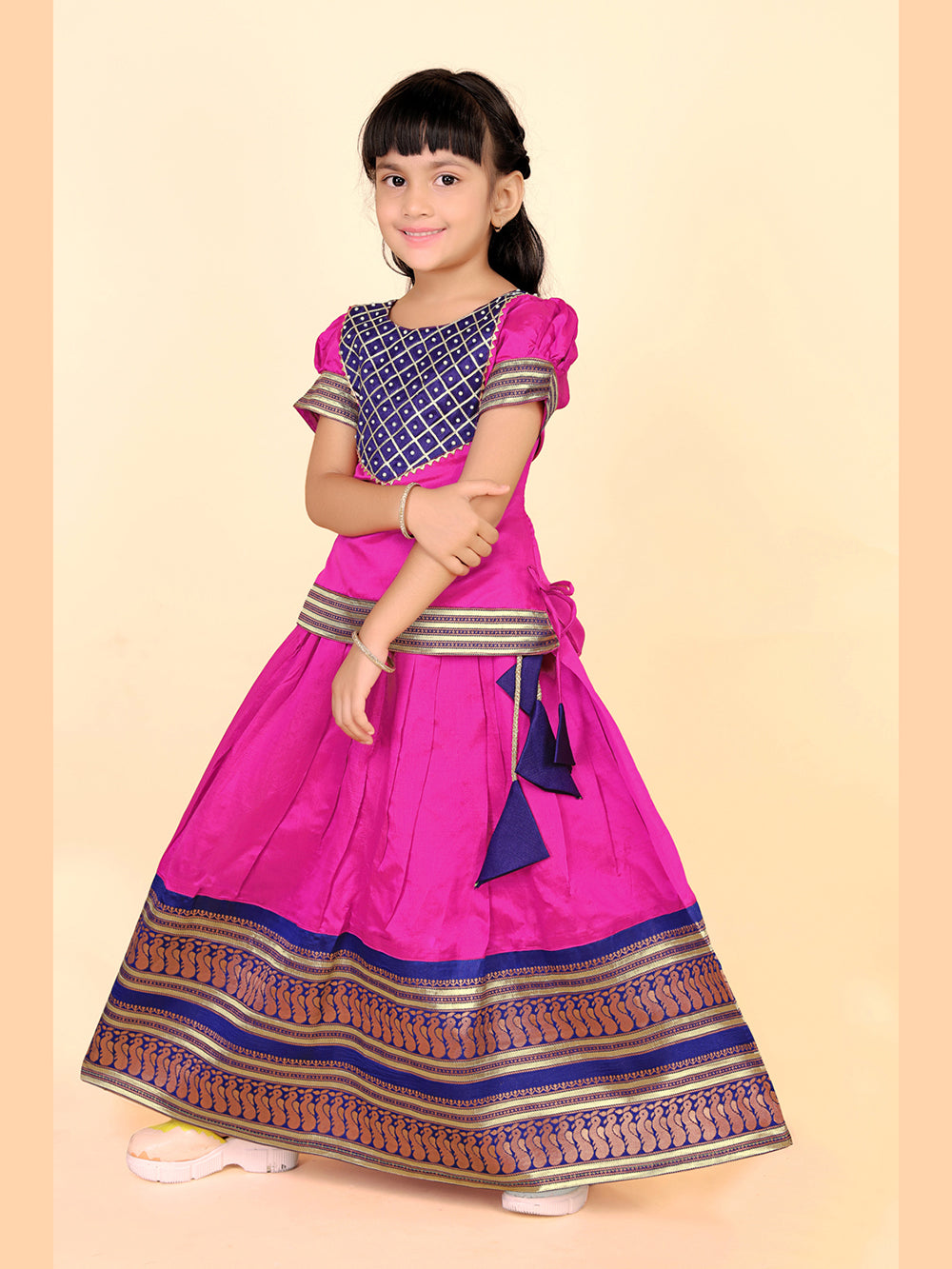 Baby Girls Ethnic Wear Printed Lehenga Set