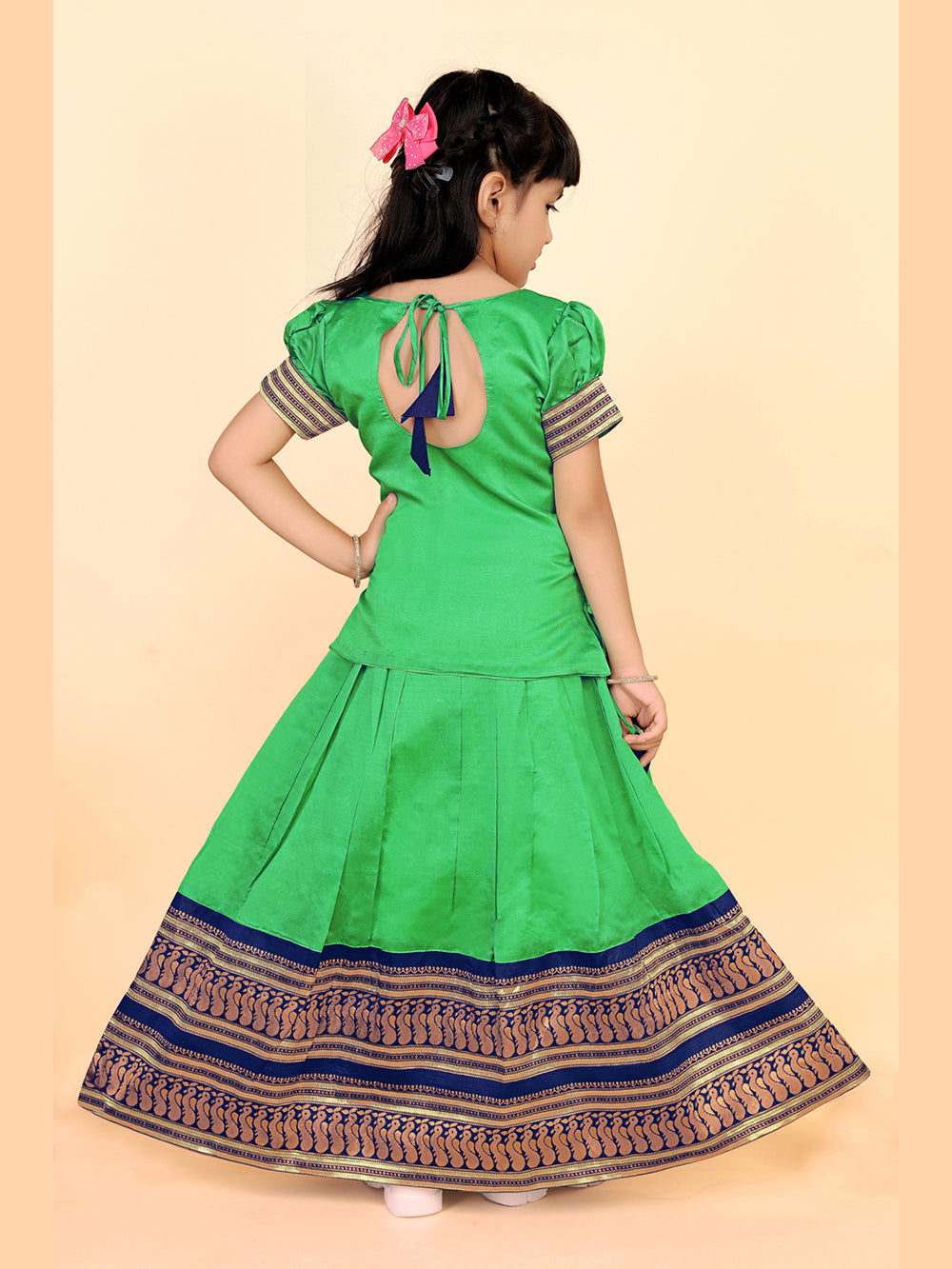 Baby Girls Ethnic Wear Printed Lehenga Set