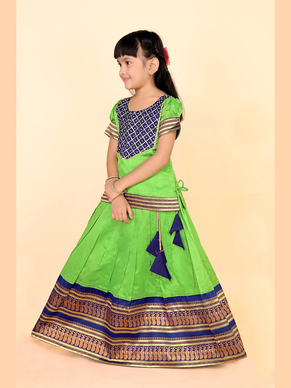 Baby Girls Ethnic Wear Printed Lehenga Set