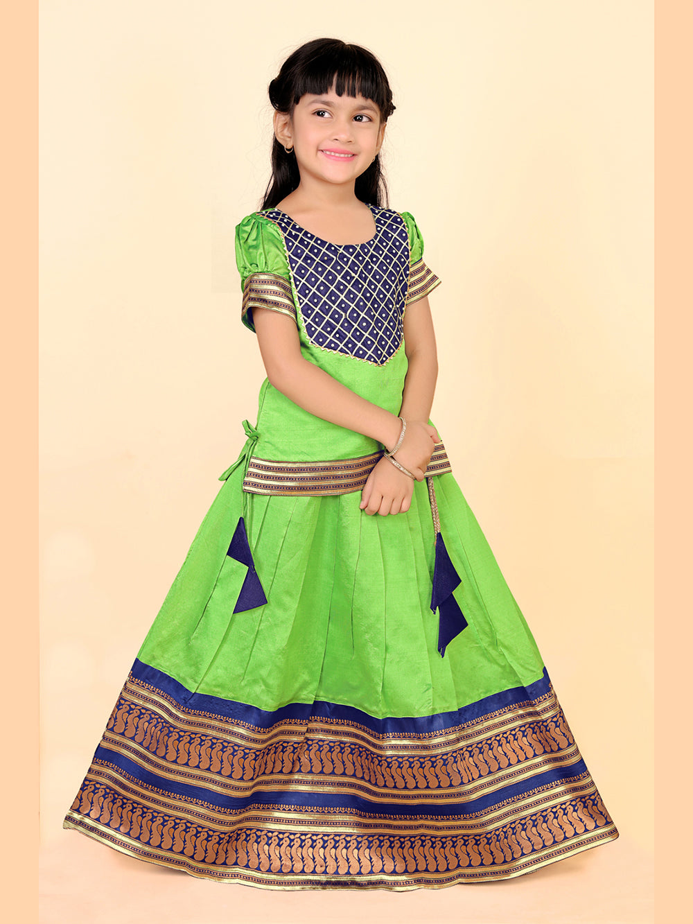 Baby Girls Ethnic Wear Printed Lehenga Set