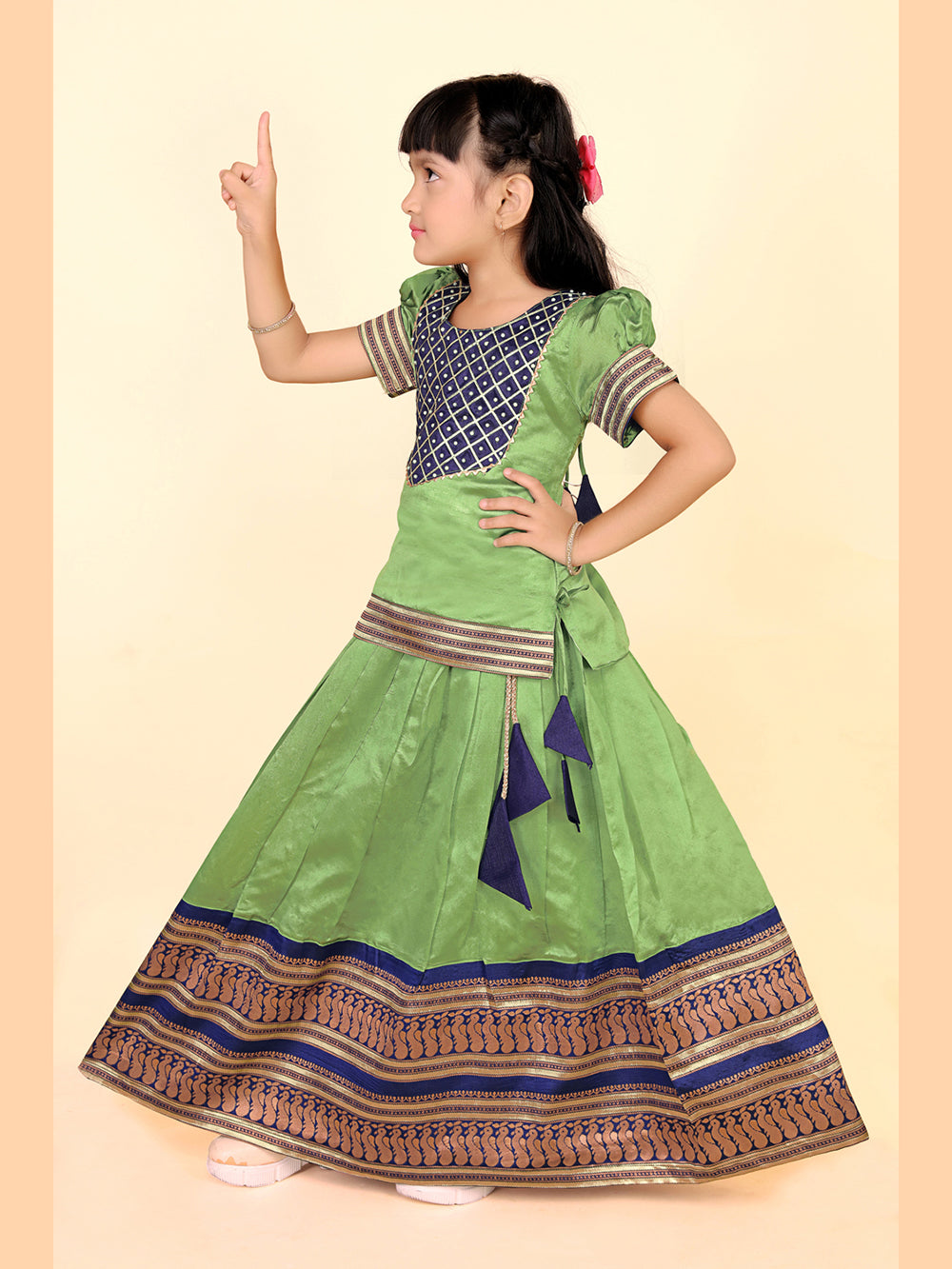 Baby Girls Ethnic Wear Printed Lehenga Set