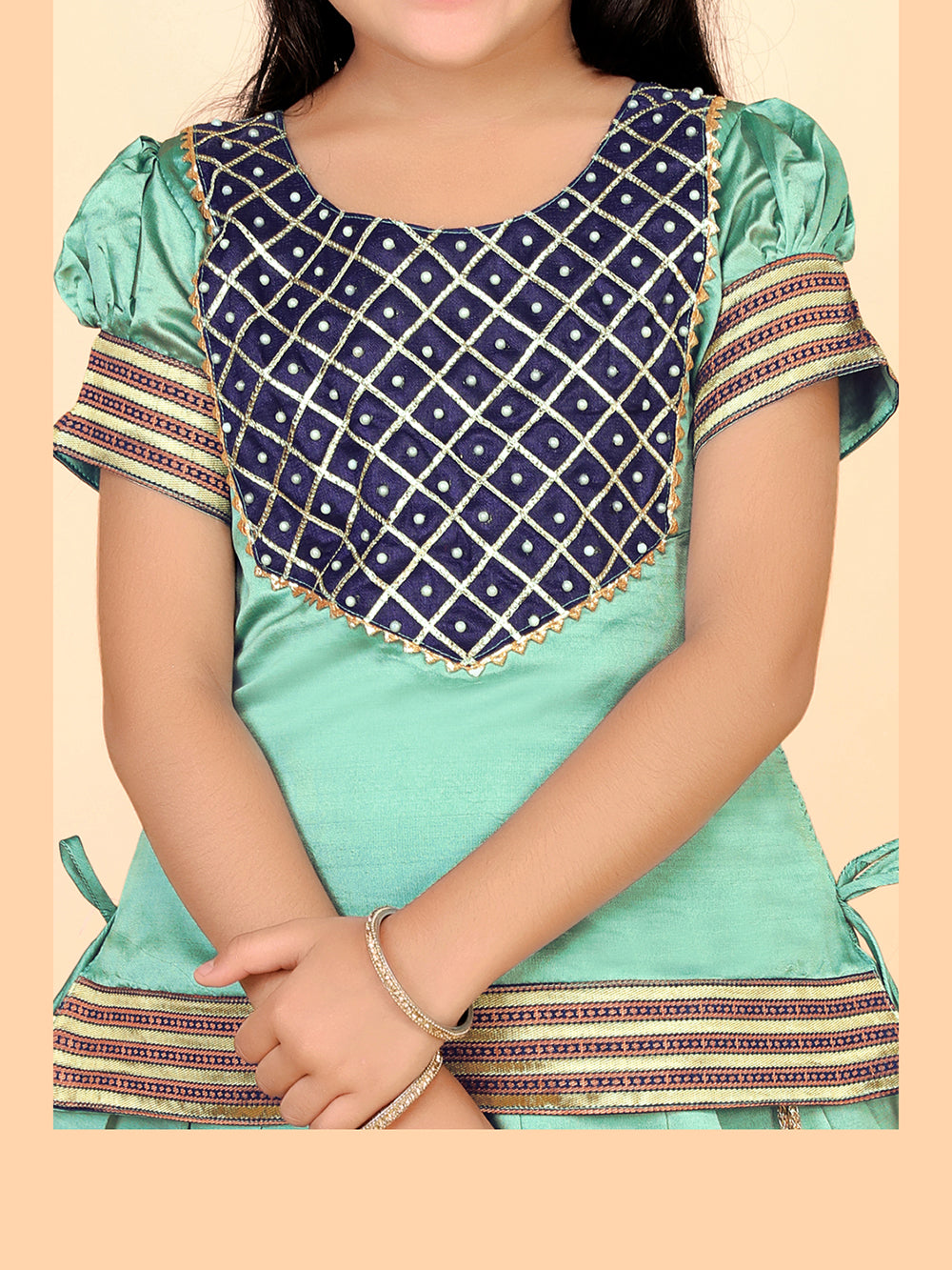 Baby Girls Ethnic Wear Printed Lehenga Set