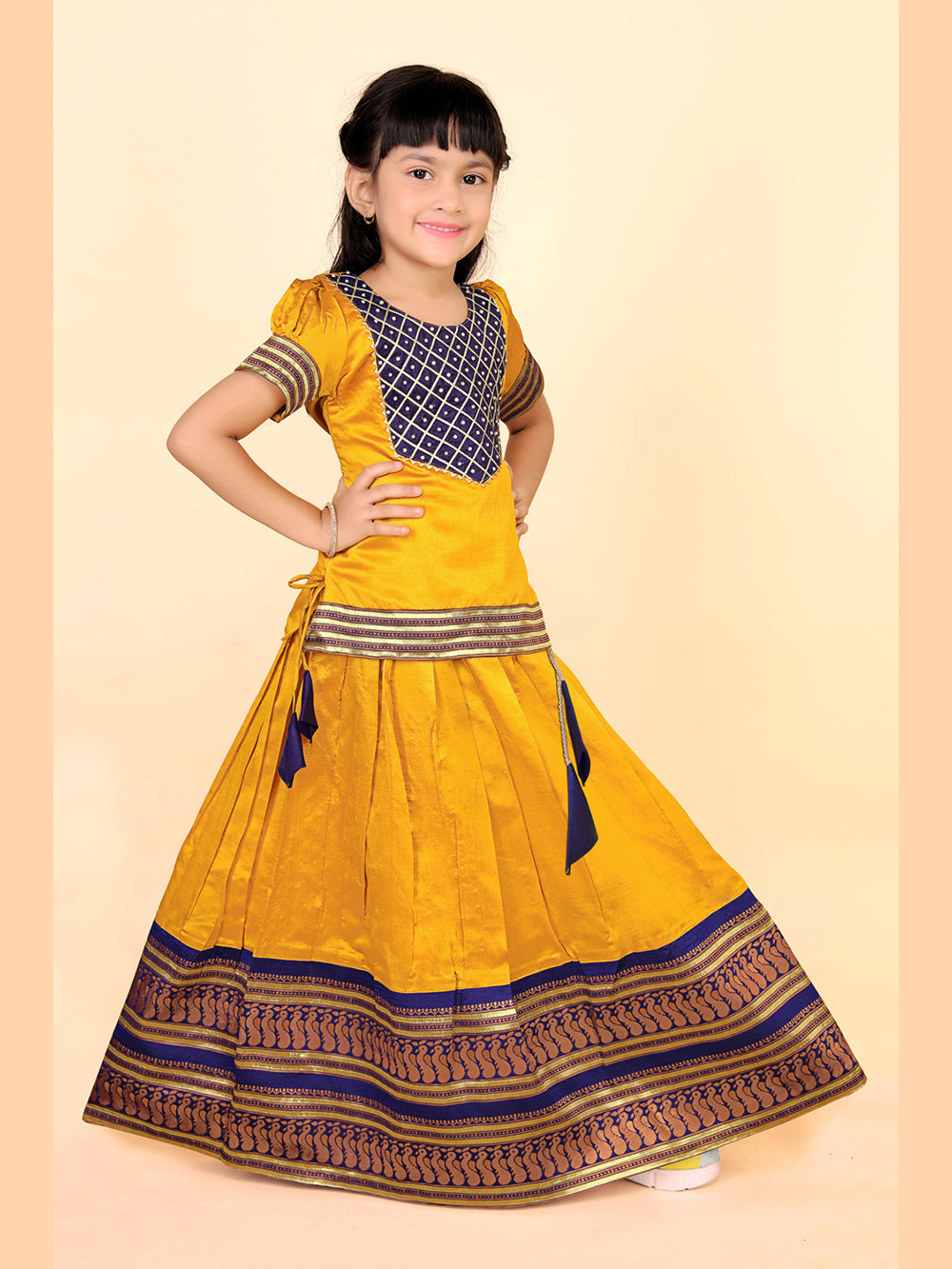 Baby Girls Ethnic Wear Printed Lehenga Set