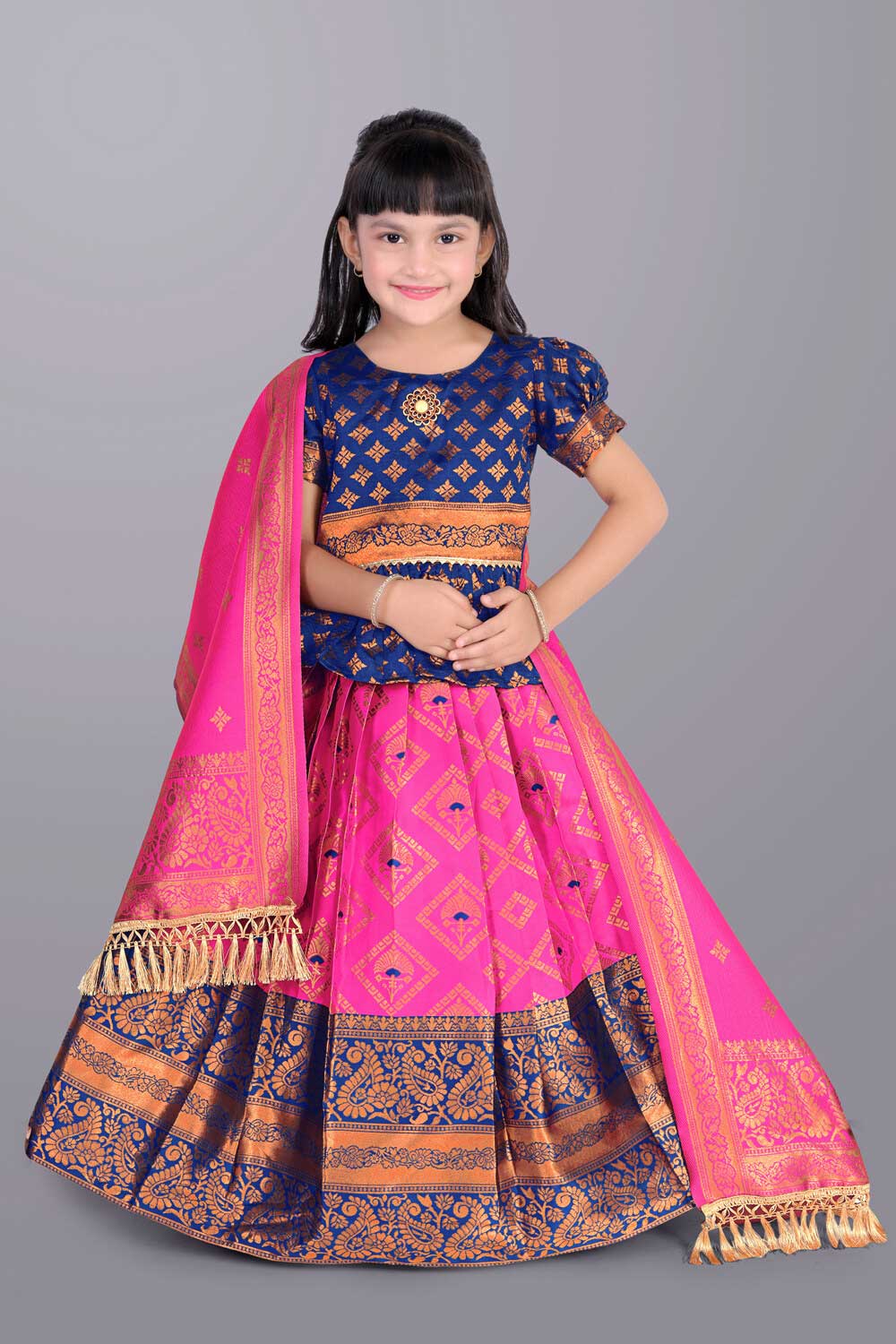 Ethnic Wear Printed Lehenga, Choli and Dupatta Set