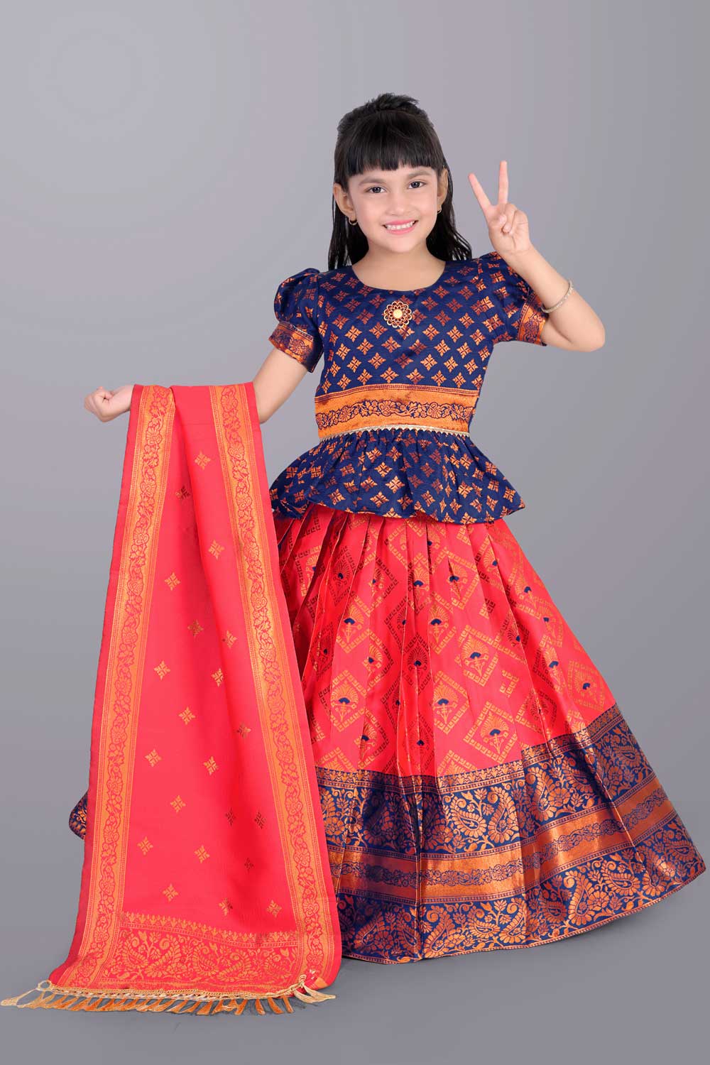 Ethnic Wear Printed Lehenga, Choli and Dupatta Set