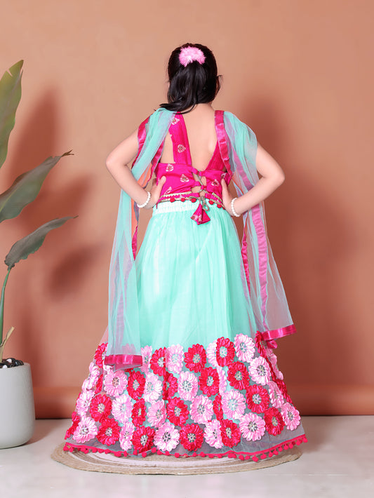 Embriodery Lehenga Choli and Dupatta Set for Girls