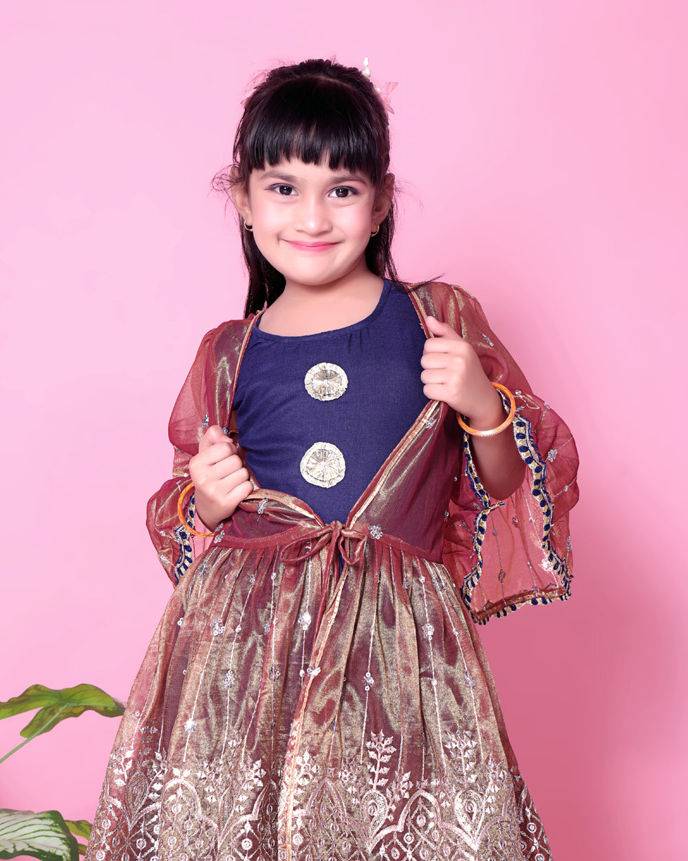 Baby Girls Lehenga Choli Ethnic Wear, Embellished Lehenga Choli