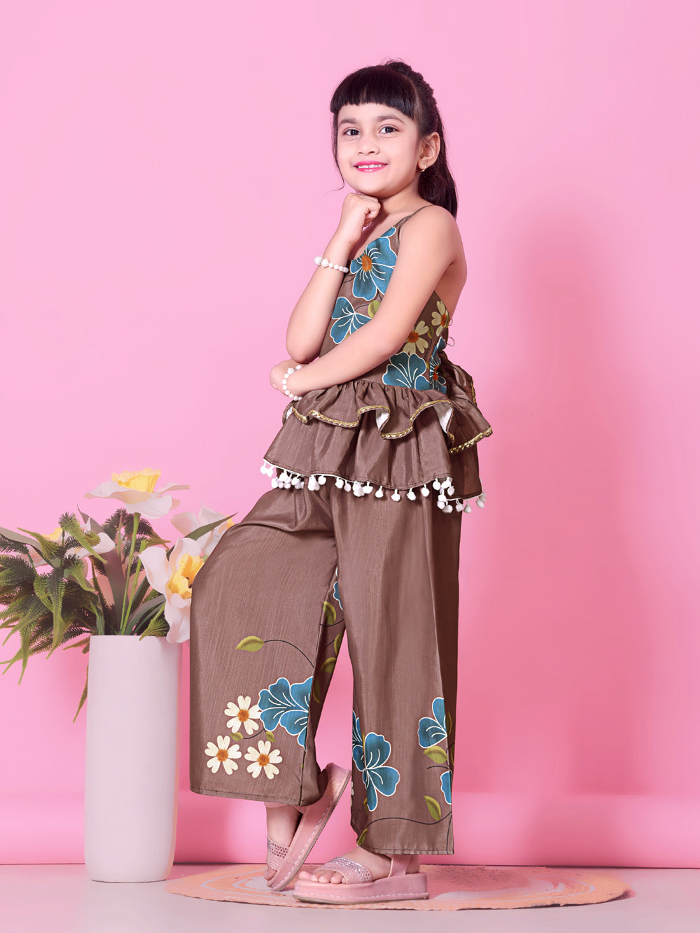 Girls Festive & Party Kurta and Palazzo Set