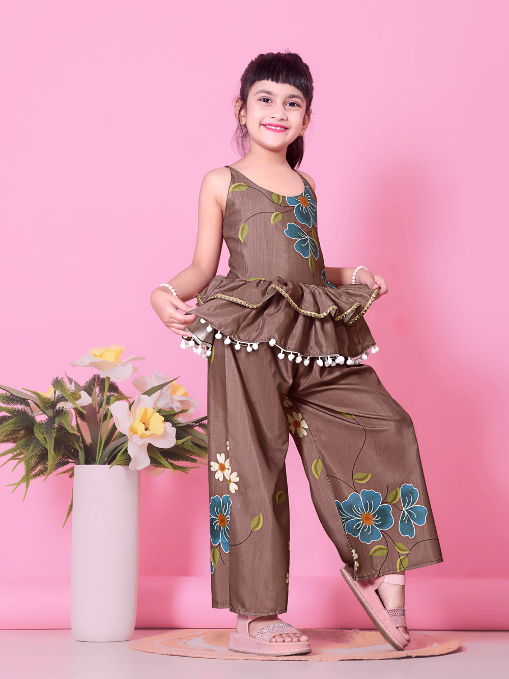 Girls Festive & Party Kurta and Palazzo Set