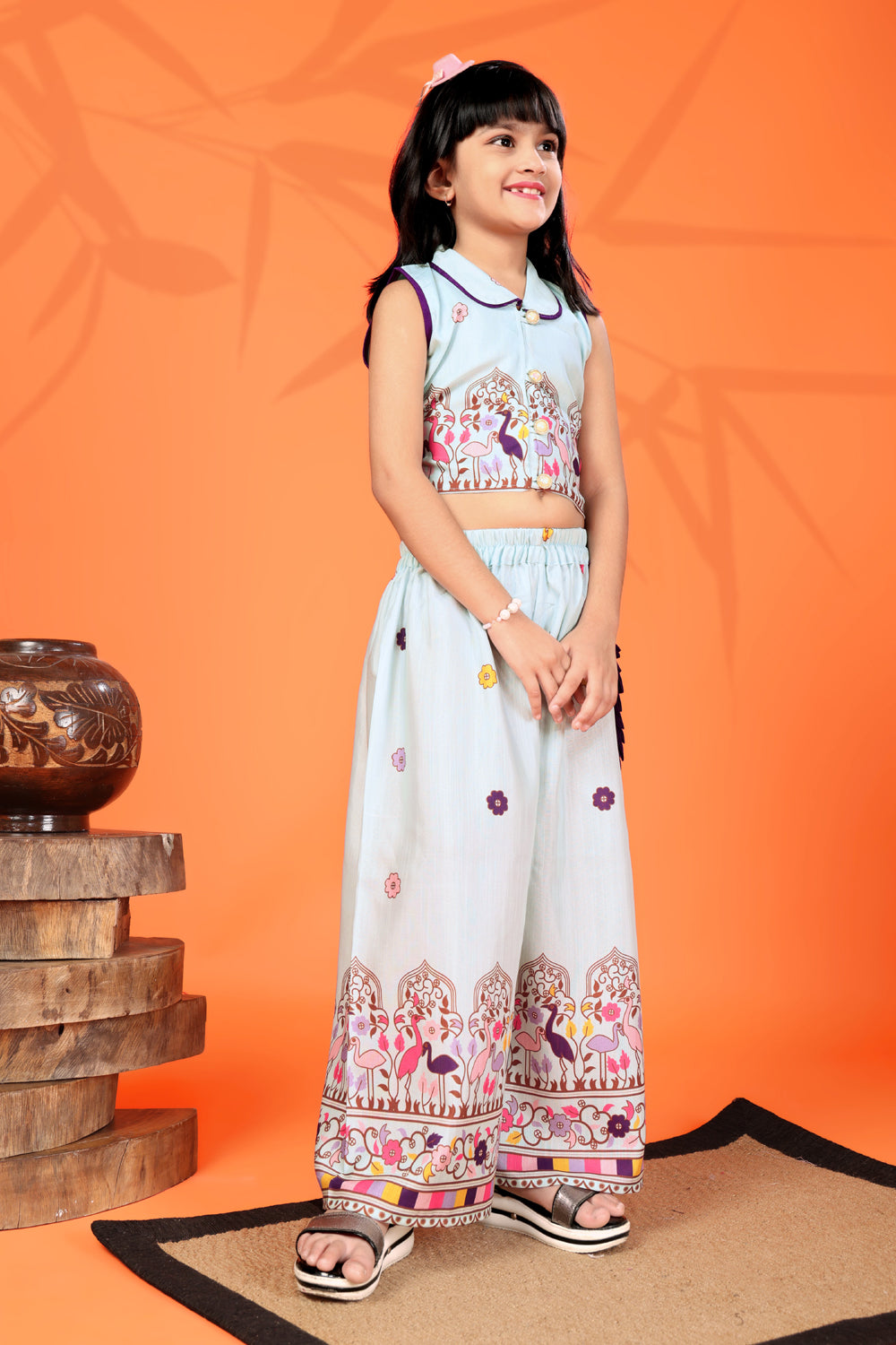 Girls Festive & Party Kurta and Palazzo Set