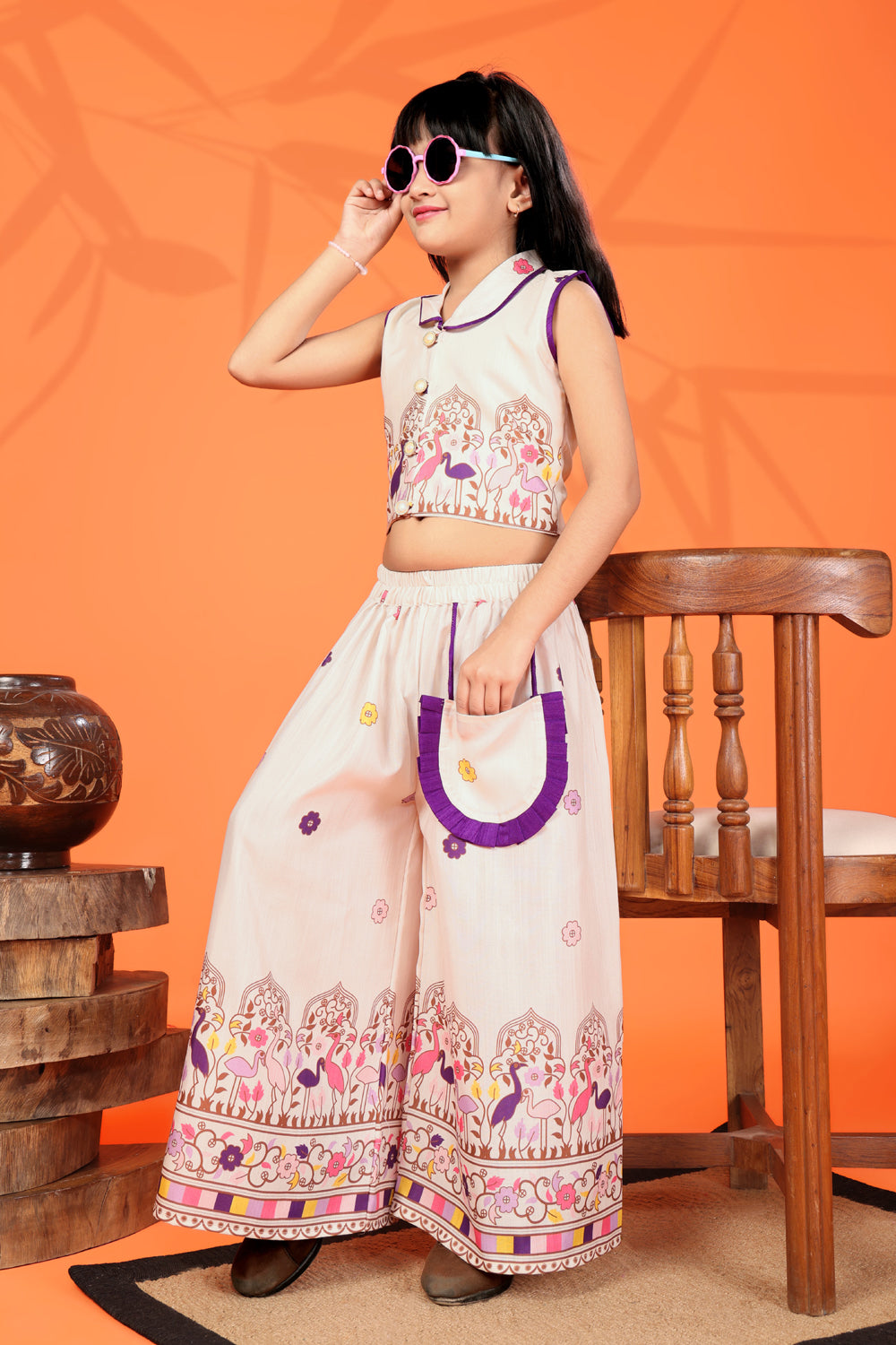 Girls Festive & Party Kurta and Palazzo Set