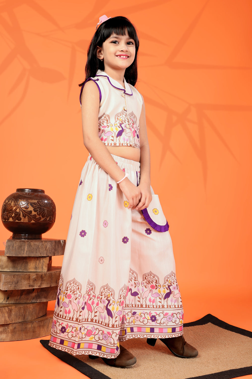 Girls Festive & Party Kurta and Palazzo Set