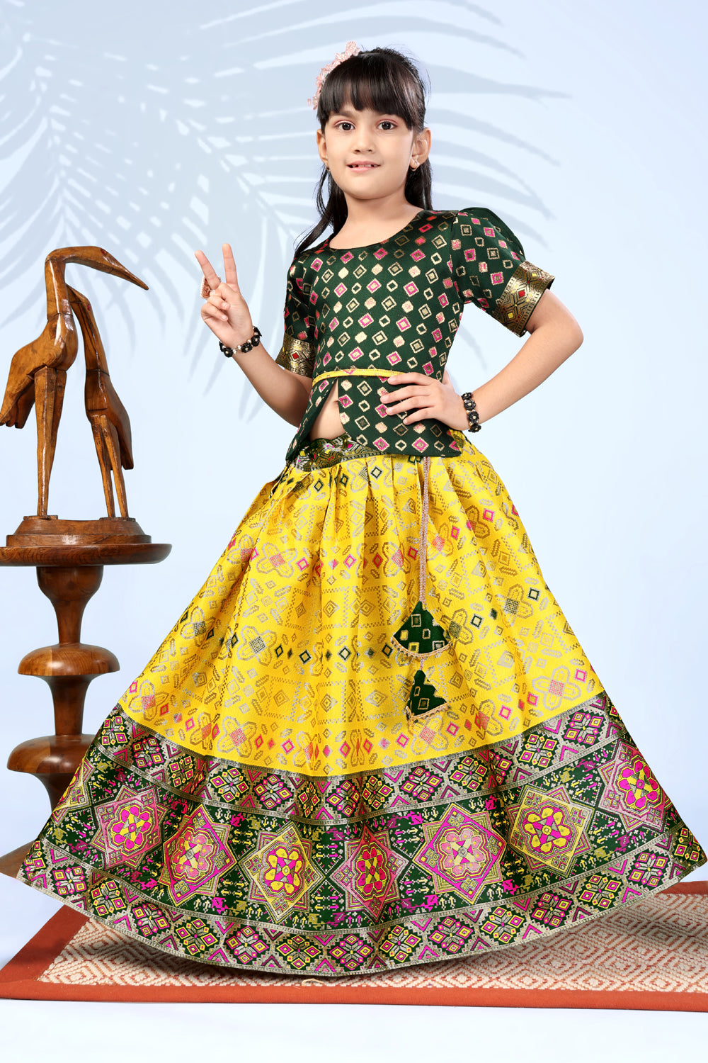 Baby Girls Lehenga Choli Ethnic Wear, Embellished Lehenga Choli