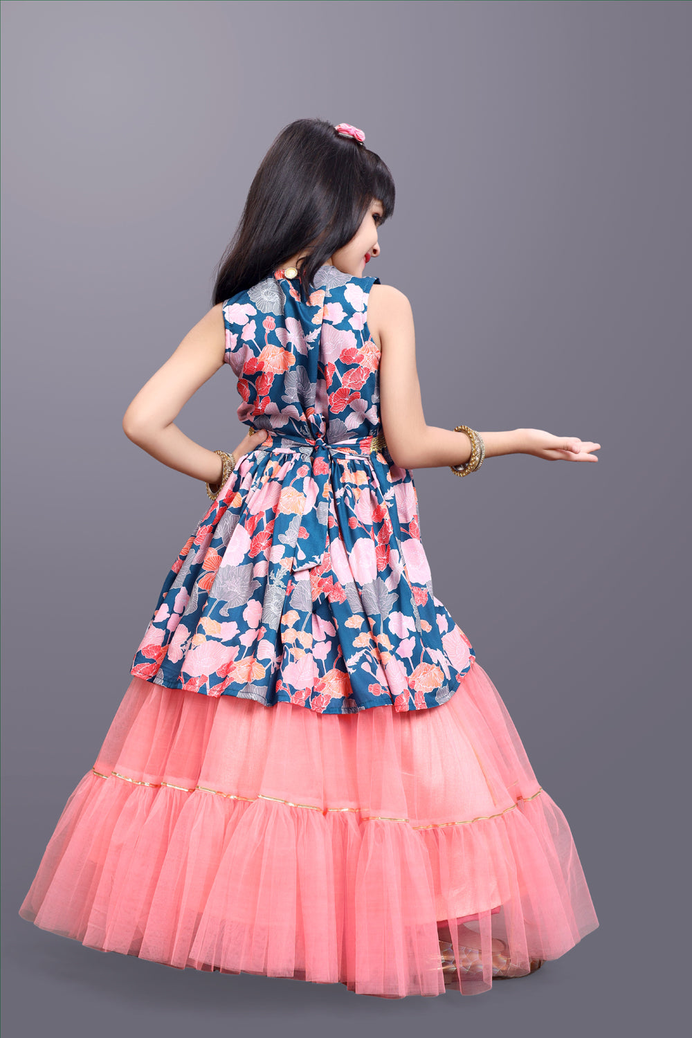 Girls Festive & Party Kurta and Skirt Set
