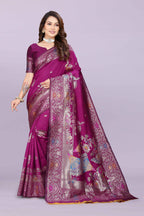 Banarasi Silk Saree with Zari Weaving – Wedding & Festive Wear for Women
