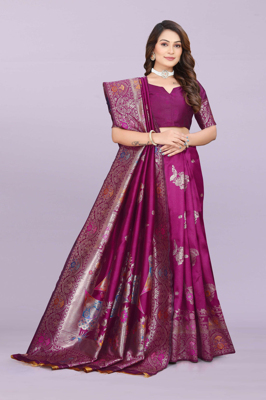 Banarasi Silk Saree with Zari Weaving – Wedding & Festive Wear for Women