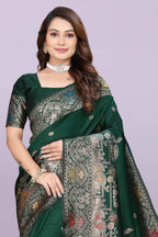 Banarasi Silk Saree with Zari Weaving – Wedding & Festive Wear for Women