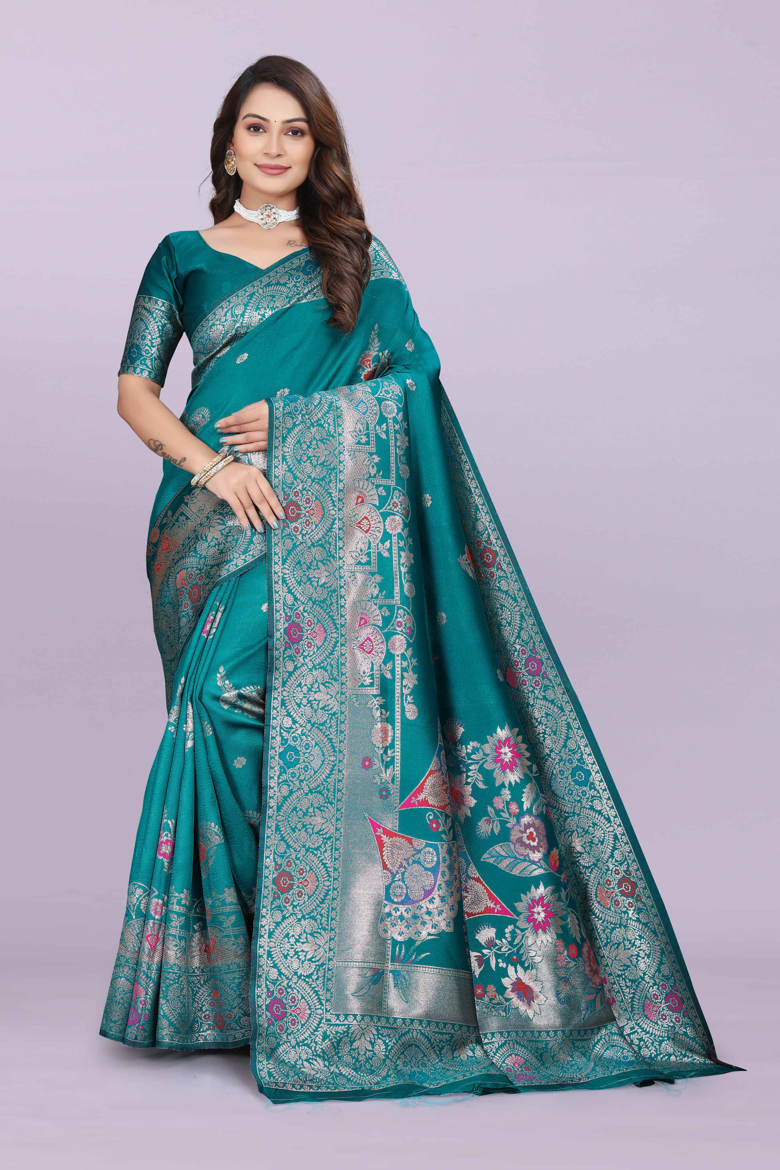 Banarasi Silk Saree with Zari Weaving – Wedding & Festive Wear for Women