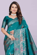 Banarasi Silk Saree with Zari Weaving – Wedding & Festive Wear for Women