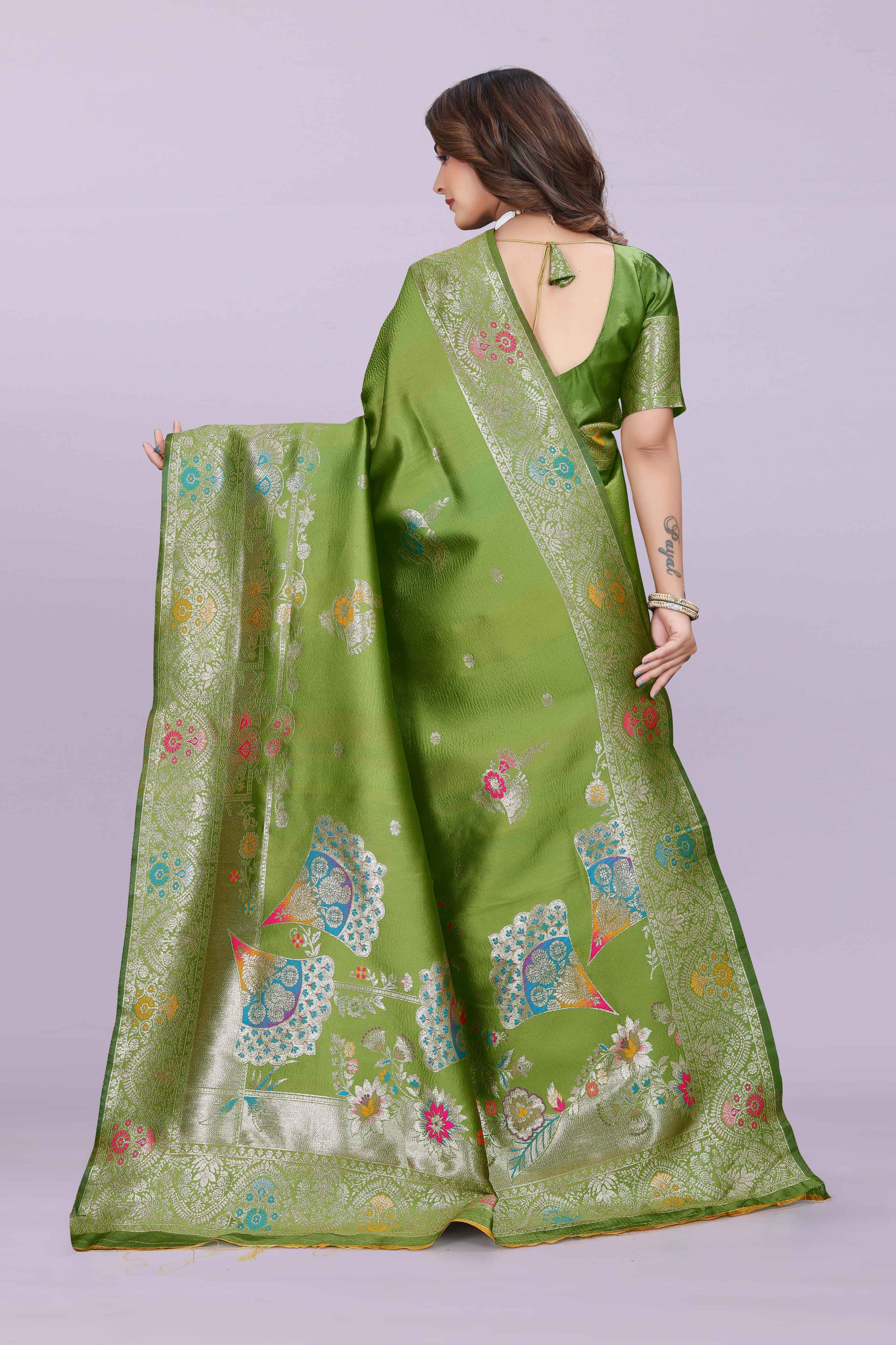 Banarasi Silk Saree with Zari Weaving – Wedding & Festive Wear for Women