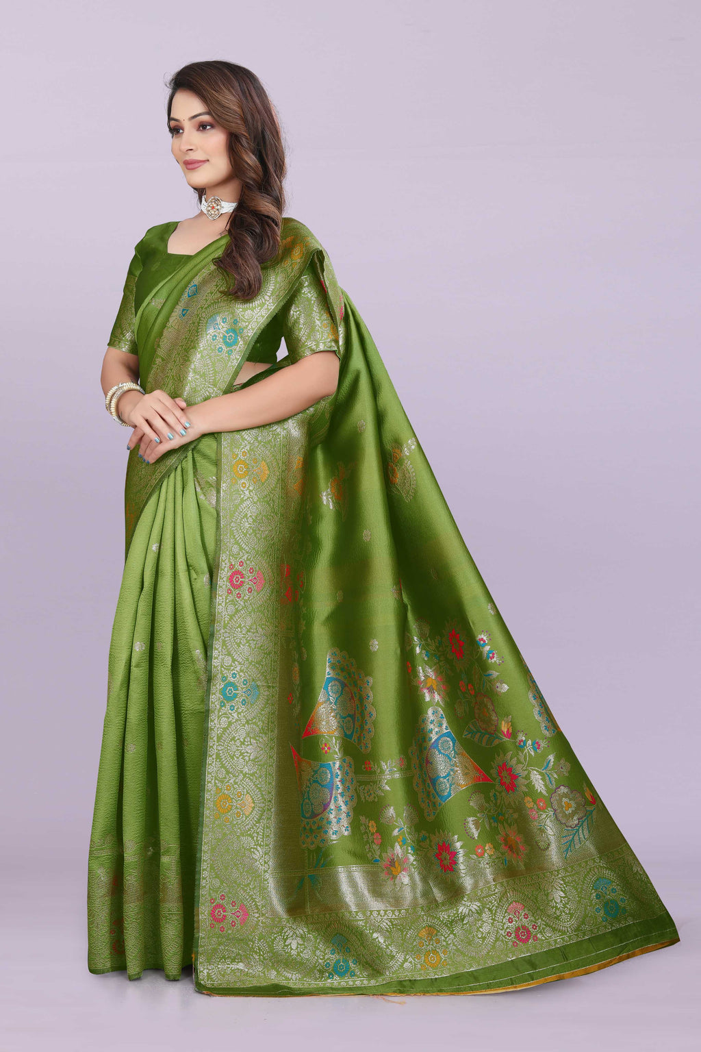 Banarasi Silk Saree with Zari Weaving – Wedding & Festive Wear for Women