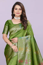 Banarasi Silk Saree with Zari Weaving – Wedding & Festive Wear for Women