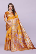 Banarasi Silk Saree with Rich Zari Pallu & Designer Border – Bridal & Wedding Wear