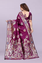 Banarasi Silk Saree with Rich Zari Pallu & Designer Border – Bridal & Wedding Wear