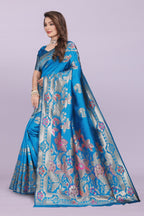 Banarasi Silk Saree with Rich Zari Pallu & Designer Border – Bridal & Wedding Wear