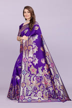 Banarasi Silk Saree with Rich Zari Pallu & Designer Border – Bridal & Wedding Wear