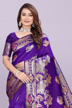 Banarasi Silk Saree with Rich Zari Pallu & Designer Border – Bridal & Wedding Wear