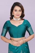 Banarasi Silk Saree with Rich Zari Pallu & Designer Border – Bridal & Wedding Wear
