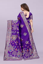 Artistic Woven Silk Saree with Peacock Motif – Premium Festive & Party Wear