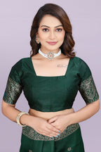 Woven Silk Saree with Floral & Peacock Zari Design – Elegant Festive Wear