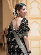 Silk Saree with Traditional Butti Design & Zari Border – Wedding & Festive Wear