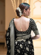 Silk Saree with Traditional Butti Design & Zari Border – Wedding & Festive Wear
