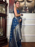 Woven Silk Saree with Traditional Zari Butti & Rich Border – Festive Wear
