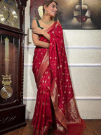 Woven Silk Saree with Traditional Zari Butti & Rich Border – Festive Wear