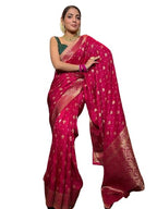 Woven Silk Saree with Traditional Zari Butti & Rich Border – Festive Wear