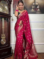 Woven Silk Saree with Traditional Zari Butti & Rich Border – Festive Wear