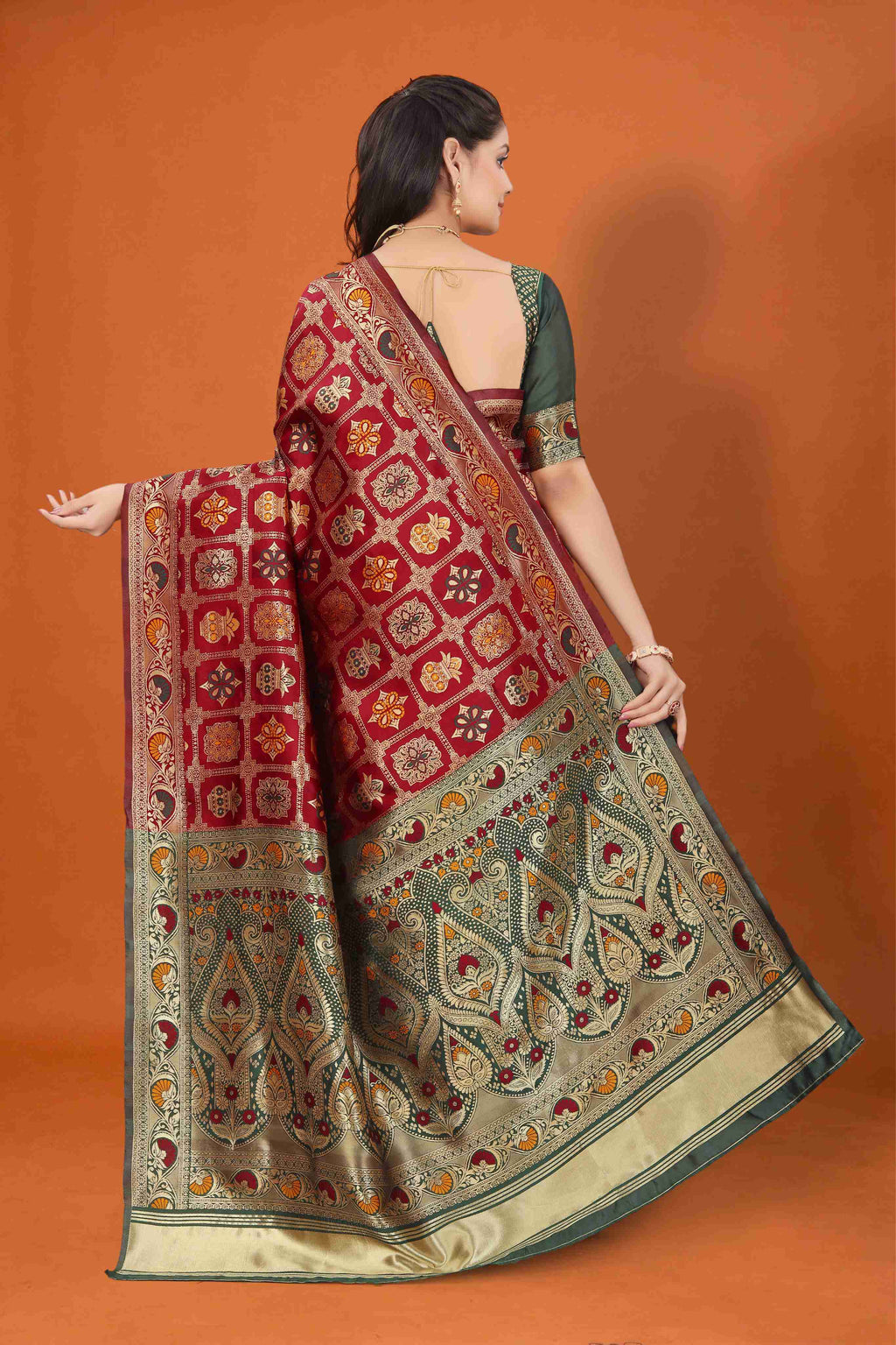 Banarasi Saree for Women Wedding Wear | Silk Designer Saree with Rich Pallu